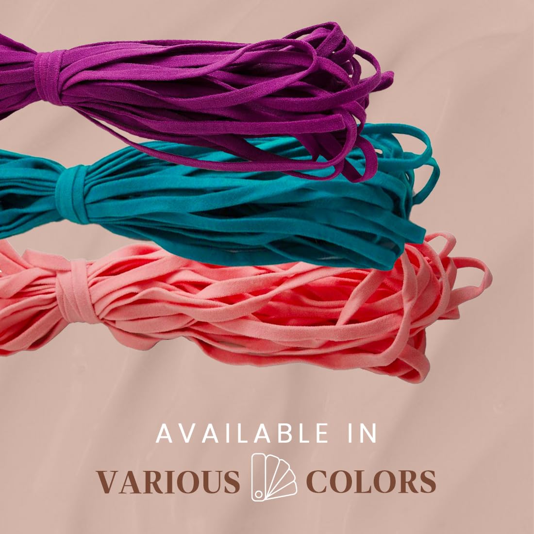 Trims by The Yard 1/4" Ultra Soft Knit Elastic Band, Premium Material, Durable Knitted Elastic Cord for Sewing, Easy to Use, Versatile Sewing Supplies, 10-Yard Cut, Red - Image 4